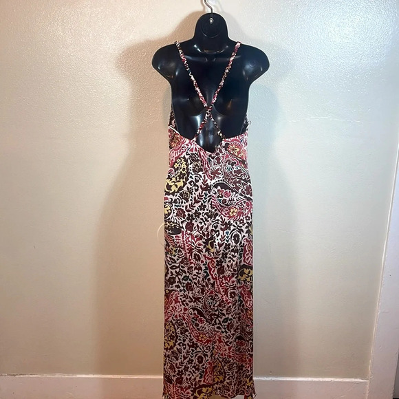 ZARA Printed Cross Back Floral Maxi Dress Medium 4886/240 - Picture 7 of 10